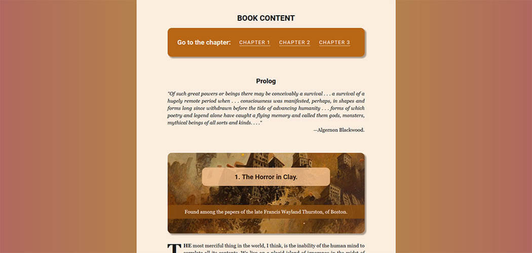 Call Of Cthulhu Story 📖 screen shot.